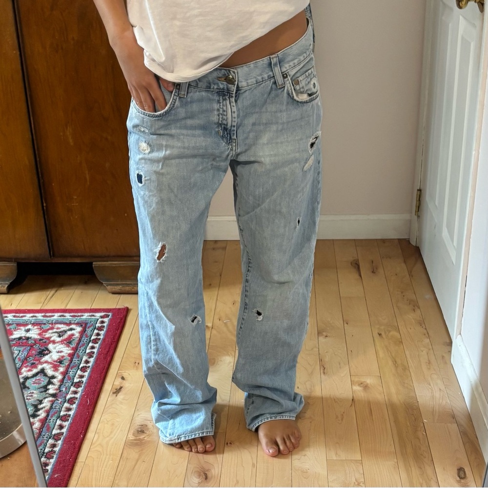 Light Blue Boyfriend Jeans